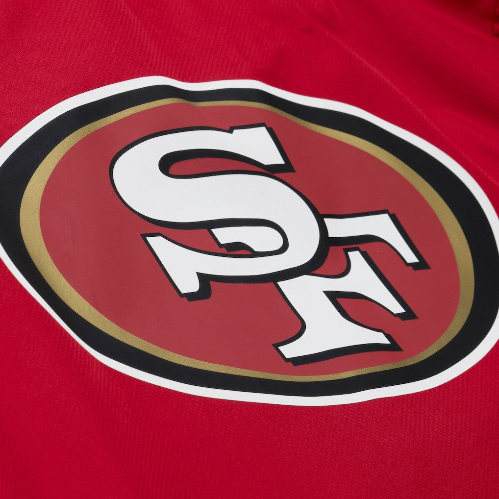 Mitchell & Ness San Francisco 49ers Coaches Full-Snap Hooded Windbreaker Jacket Scarlet