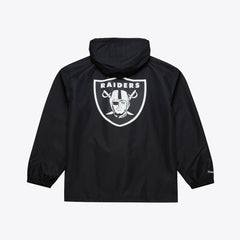 Mitchell & Ness Las Vegas Raiders Coaches Full-Snap Hooded Windbreaker Jacket Black