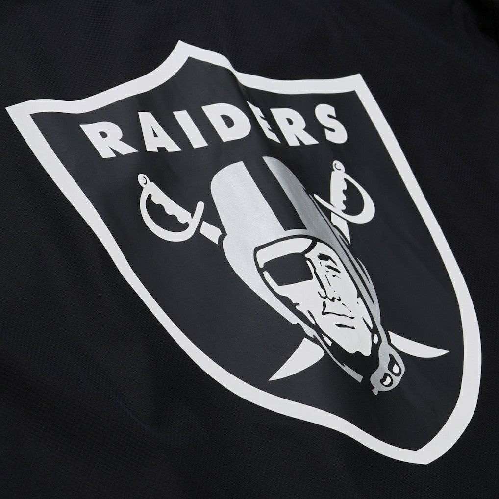 Mitchell & Ness Las Vegas Raiders Coaches Full-Snap Hooded Windbreaker Jacket Black