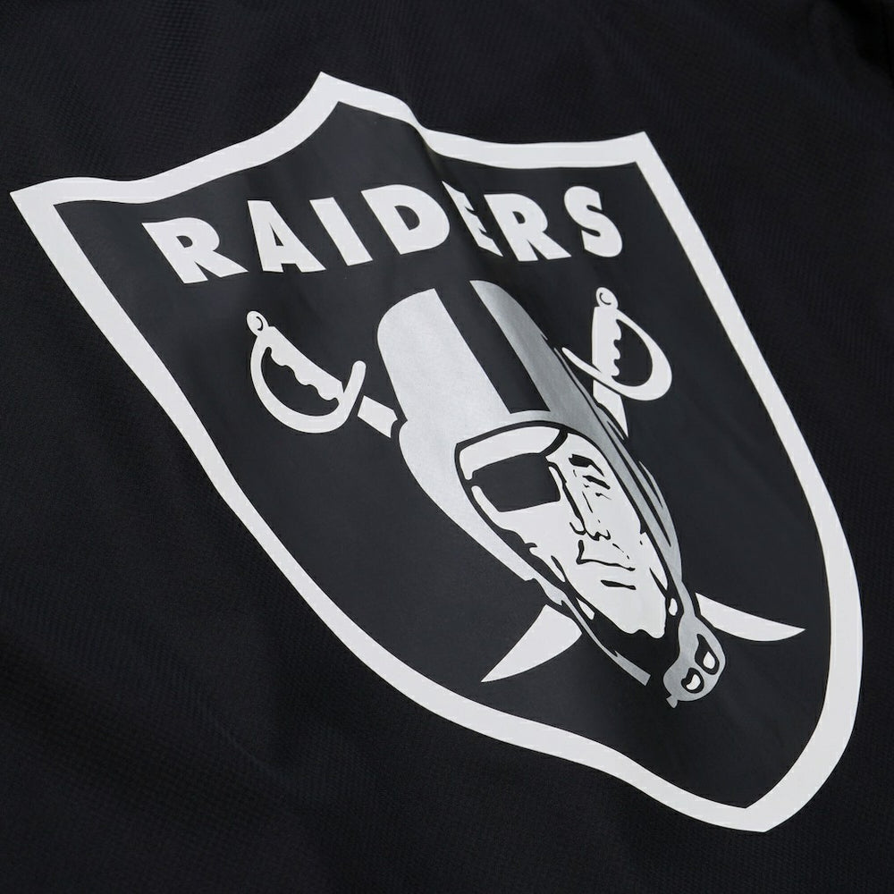 Mitchell & Ness Las Vegas Raiders Coaches Full-Snap Hooded Windbreaker Jacket Black