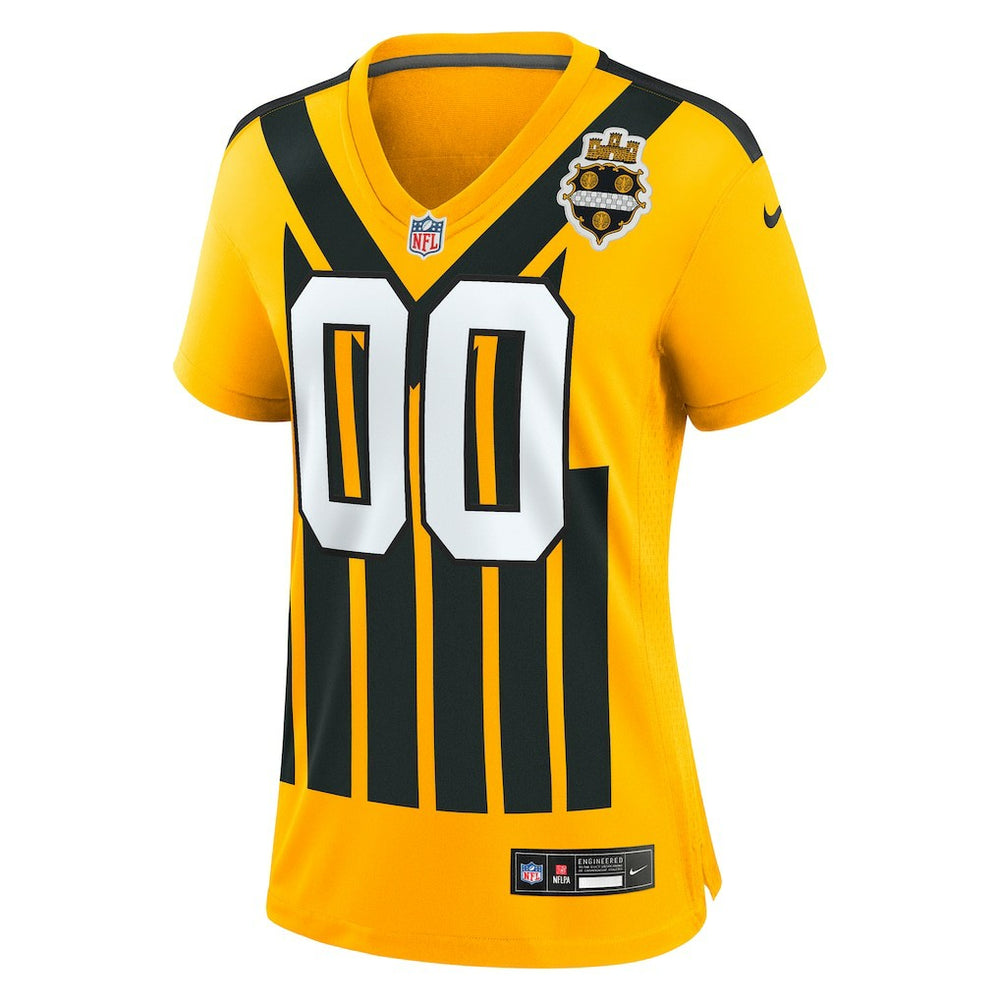 Nike Pittsburgh Steelers Women's Alternate 1933 Throwback Game Custom Jersey Gold