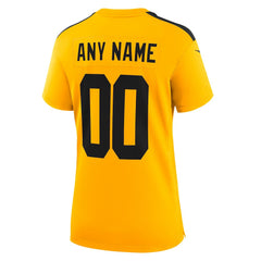 Nike Pittsburgh Steelers Women's Alternate 1933 Throwback Game Custom Jersey Gold