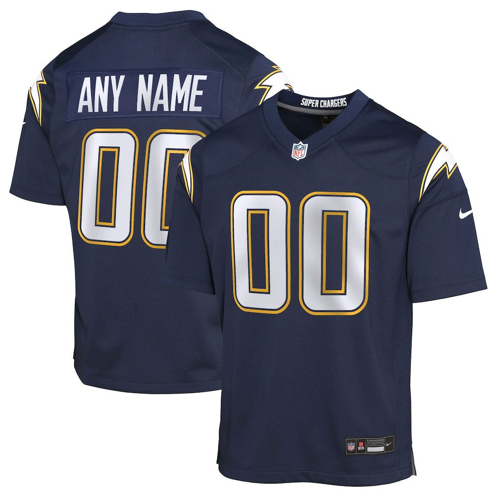 Nike Los Angeles Chargers Youth Alternate Super Chargers Game Custom Jersey Navy