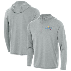 Oklahoma City Thunder Antigua 2025 NBA Finals Champions Tidy Quarter-Zip Hoodie Heather Gray