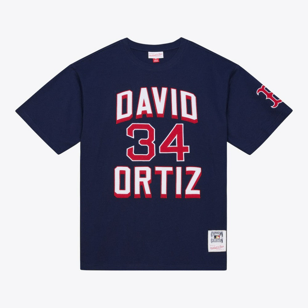 David Ortiz Boston Red Sox Mitchell & Ness Player Collection Premium T-Shirt - Navy - Mitchell & Ness Lifestyle