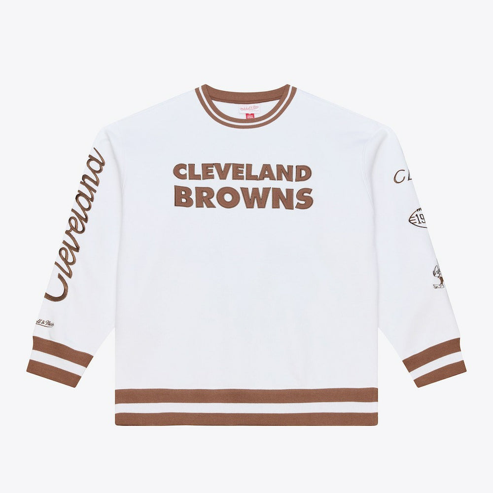 Mitchell & Ness Cleveland Browns Arctic Fleece Sweatshirt White