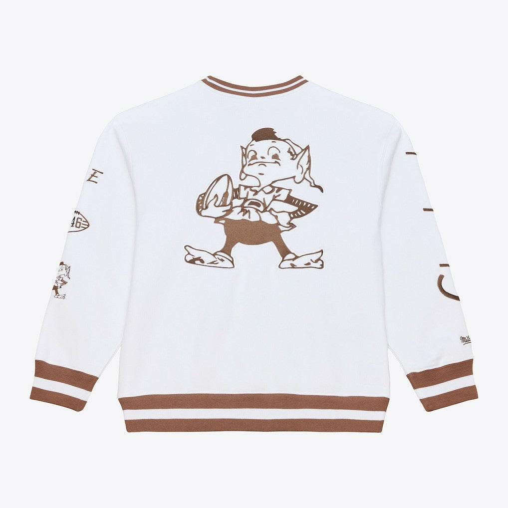 Mitchell & Ness Cleveland Browns Arctic Fleece Sweatshirt White