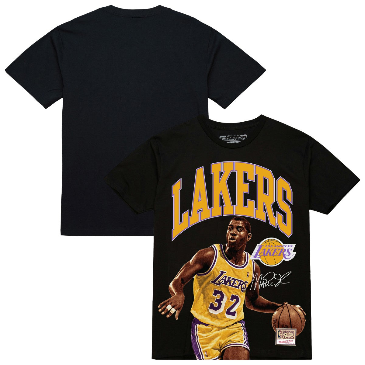 Magic Johnson Los Angeles Lakers Hardwood Classics Player Arch T-Shirt Black | Mitchell & Ness online