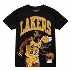 Magic Johnson Los Angeles Lakers Hardwood Classics Player Arch T-Shirt Black | Mitchell & Ness online