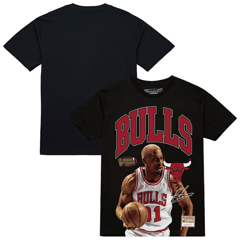 Dennis Rodman Chicago Bulls Hardwood Classics Player Arch T-Shirt for sale Black | Mitchell & Ness discount