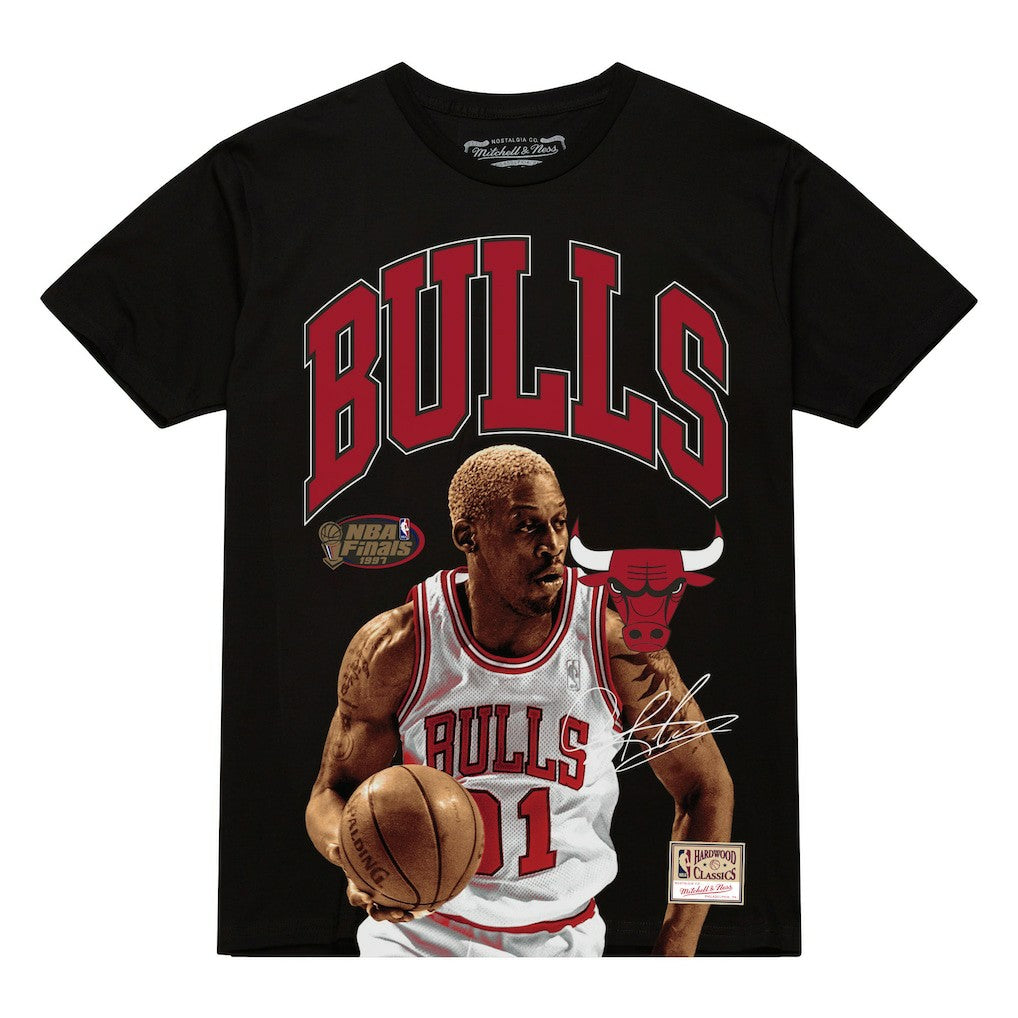 Dennis Rodman Chicago Bulls Hardwood Classics Player Arch T-Shirt for sale Black | Mitchell & Ness discount