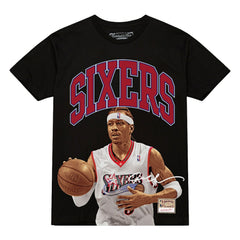 Allen Iverson Philadelphia 76ers Hardwood Classics Player Arch T-Shirt Black | Mitchell & Ness Lifestyle