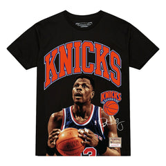 Patrick Ewing New York Knicks Hardwood Classics Player Arch T-Shirt Black | Mitchell & Ness discount