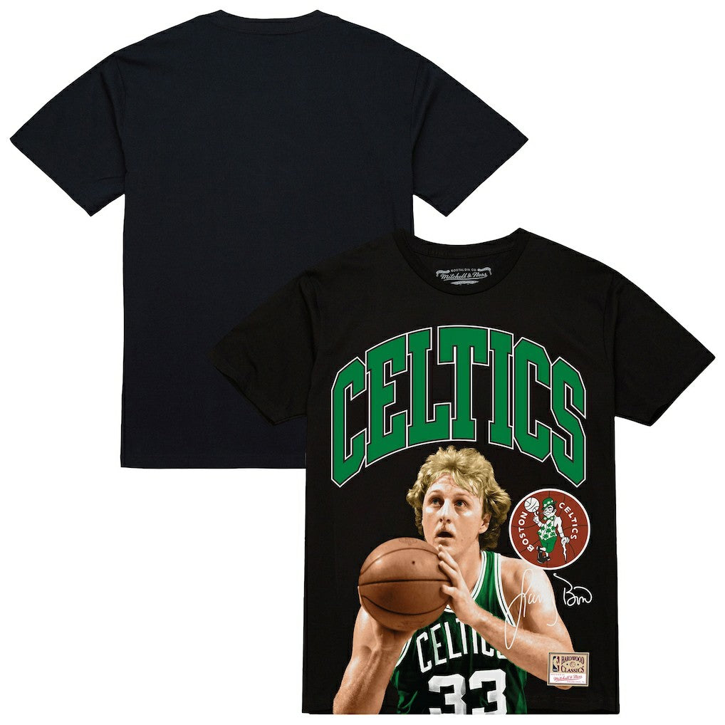 Larry Bird Boston Celtics Hardwood Classics Player Arch T-Shirt Black | Mitchell & Ness Near Me