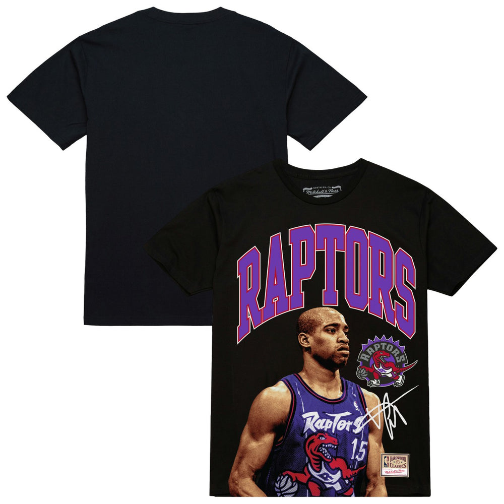 Vince Carter Toronto Raptors Hardwood Classics Player Arch T-Shirt Black | Mitchell & Ness discount