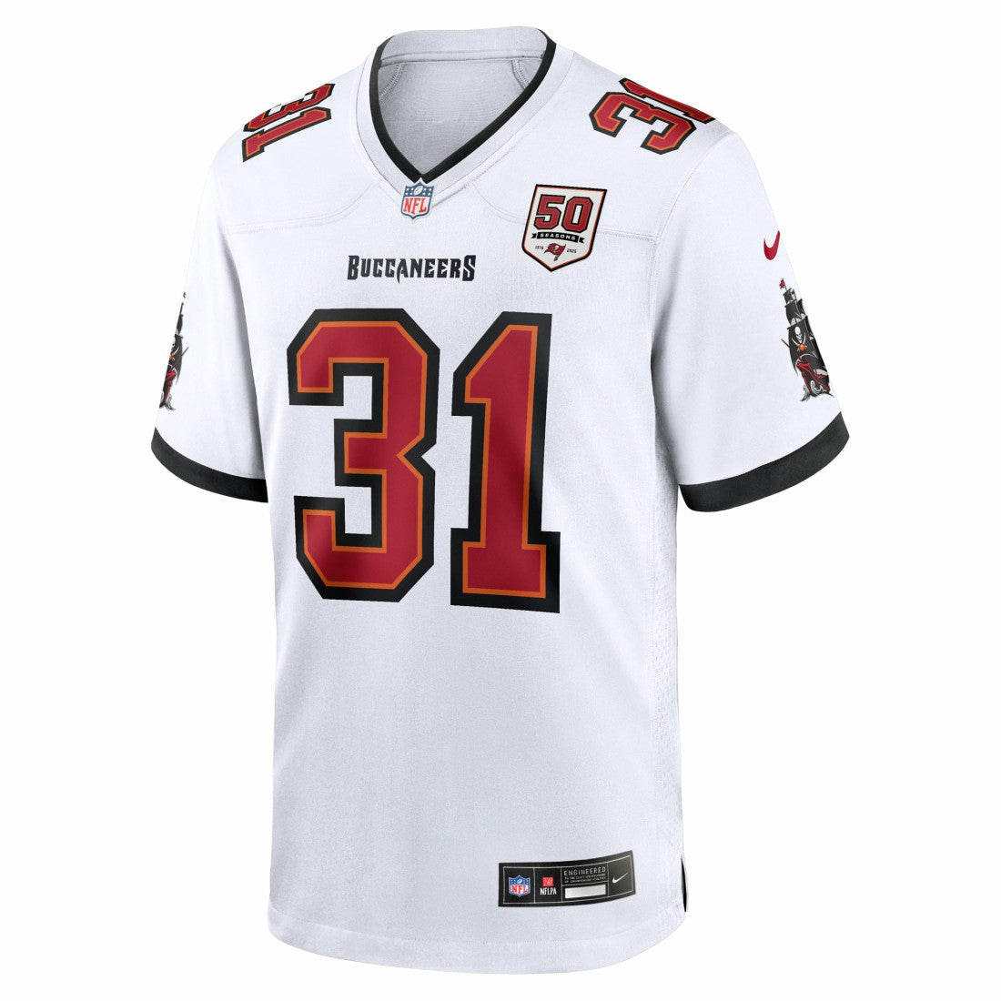 Nike Antoine Winfield Jr. Tampa Bay Buccaneers 50th Season Patch Game Jersey White