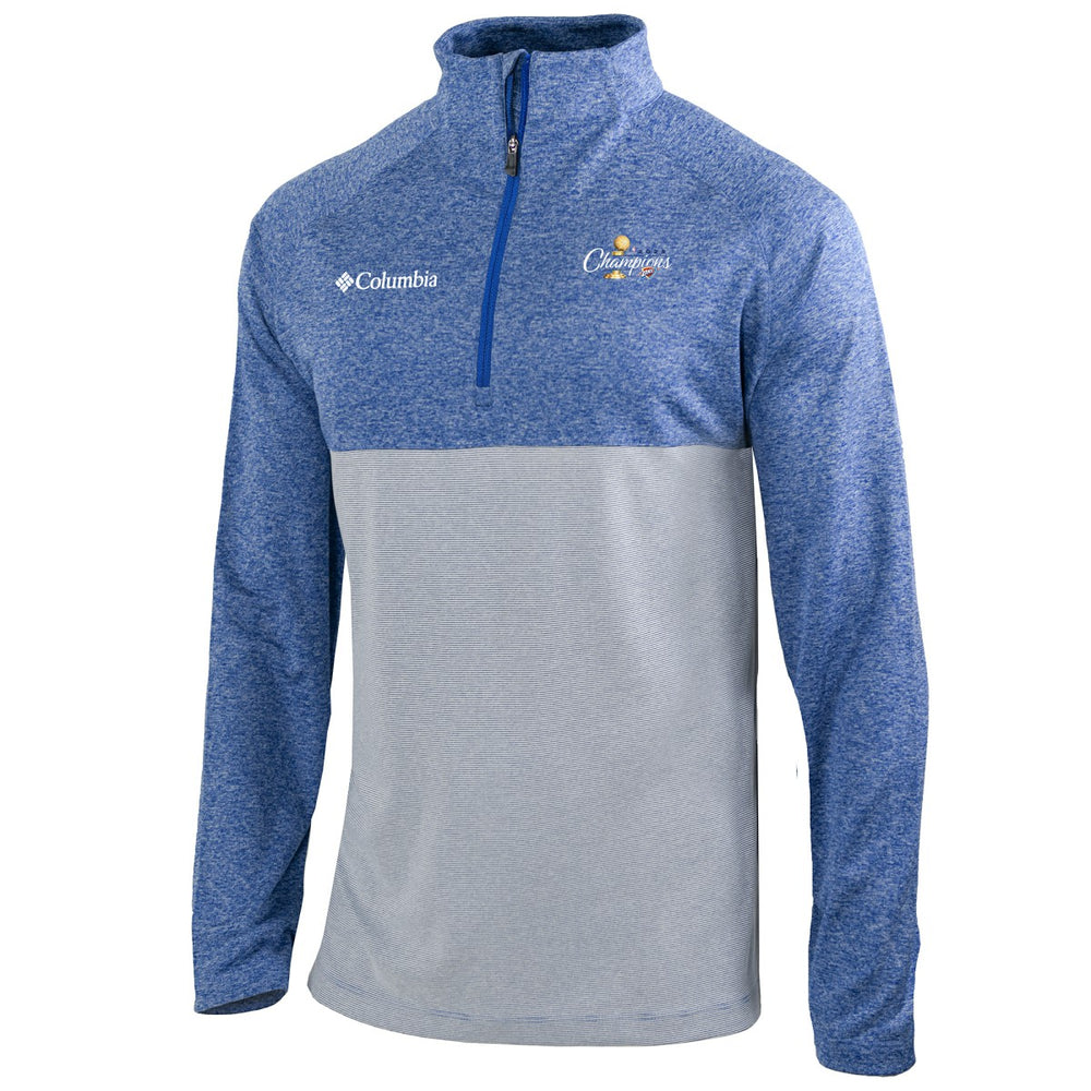 Oklahoma City Thunder 2025 NBA Finals Champions Rockin' It Raglan Omni-Wick Quarter-Zip Pullover Blue | Columbia online