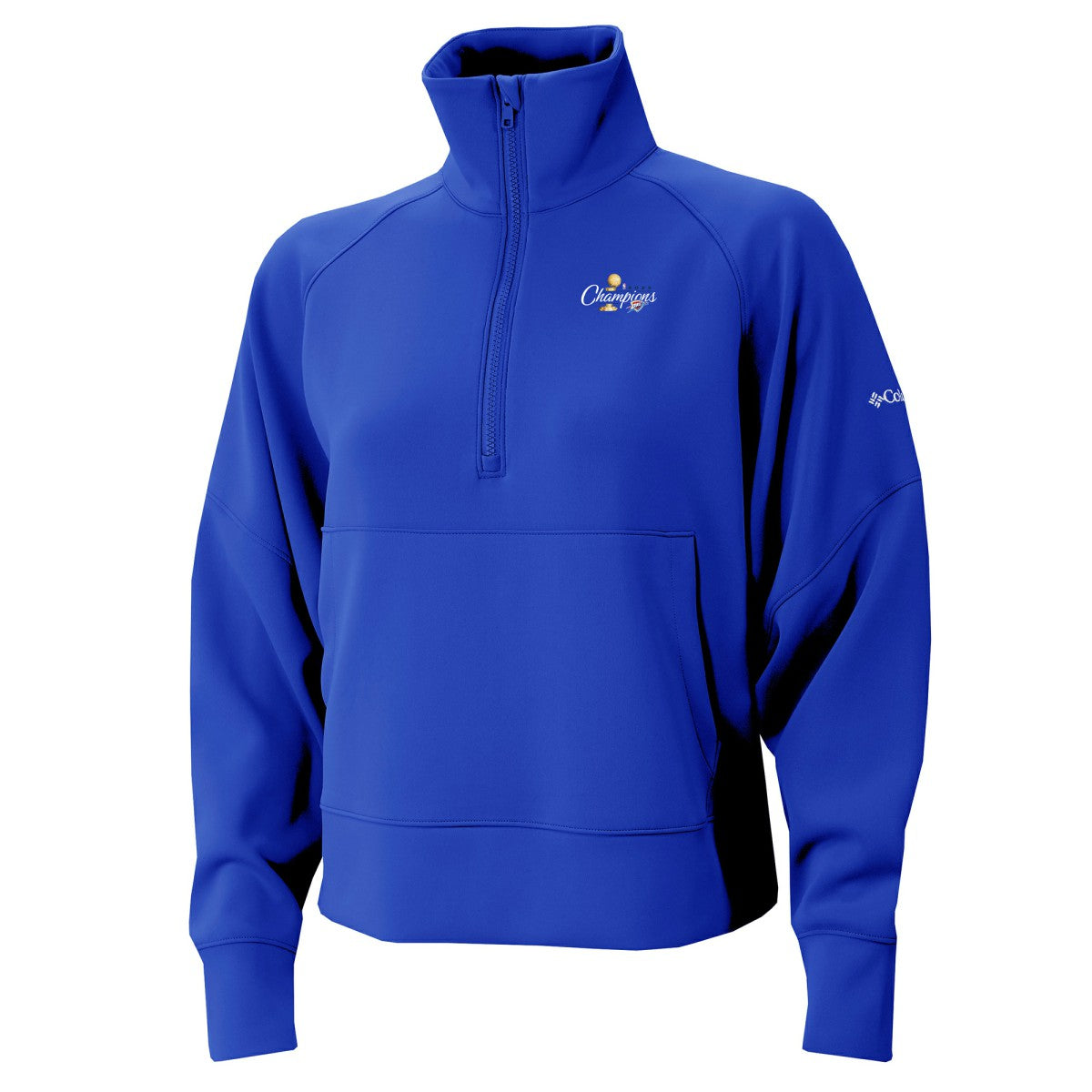 Oklahoma City Thunder Women's 2025 NBA Finals Champions Wickhams Hills Raglan Omni-Wick Half-Zip Pullover Blue | Columbia US