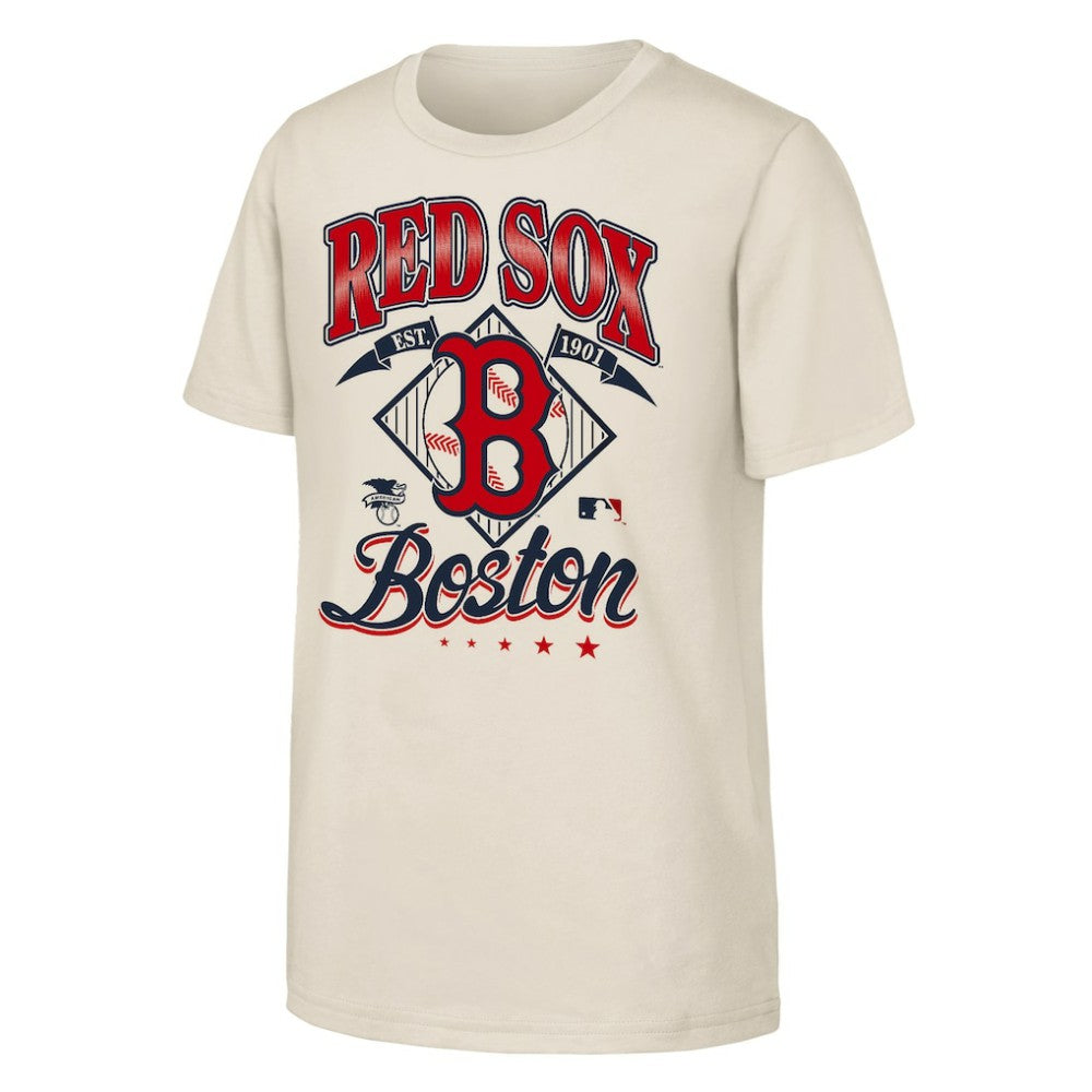 Boston Red Sox Outerstuff Youth Triple Hit T-Shirt - Natural - MLB Lifestyle