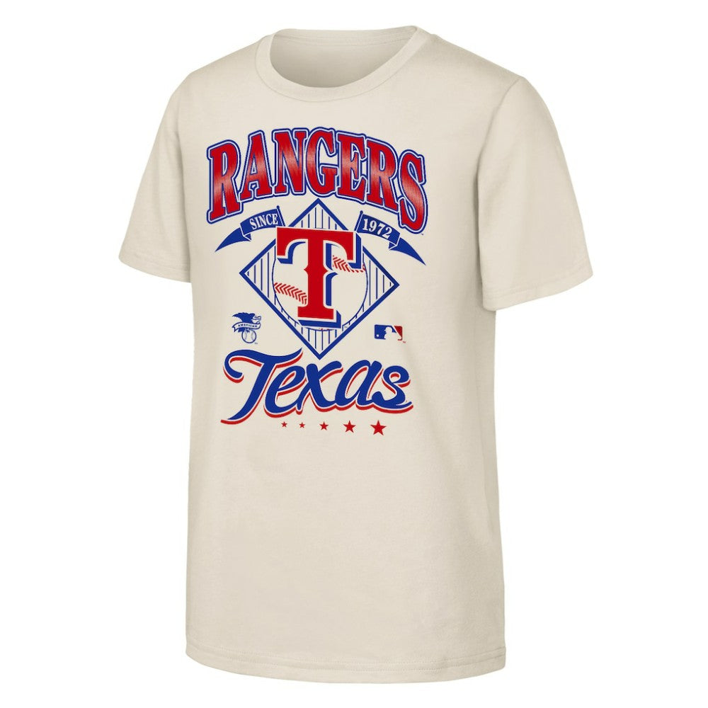 Texas Rangers Outerstuff Youth Triple Hit T-Shirt - Natural - MLB on Sale