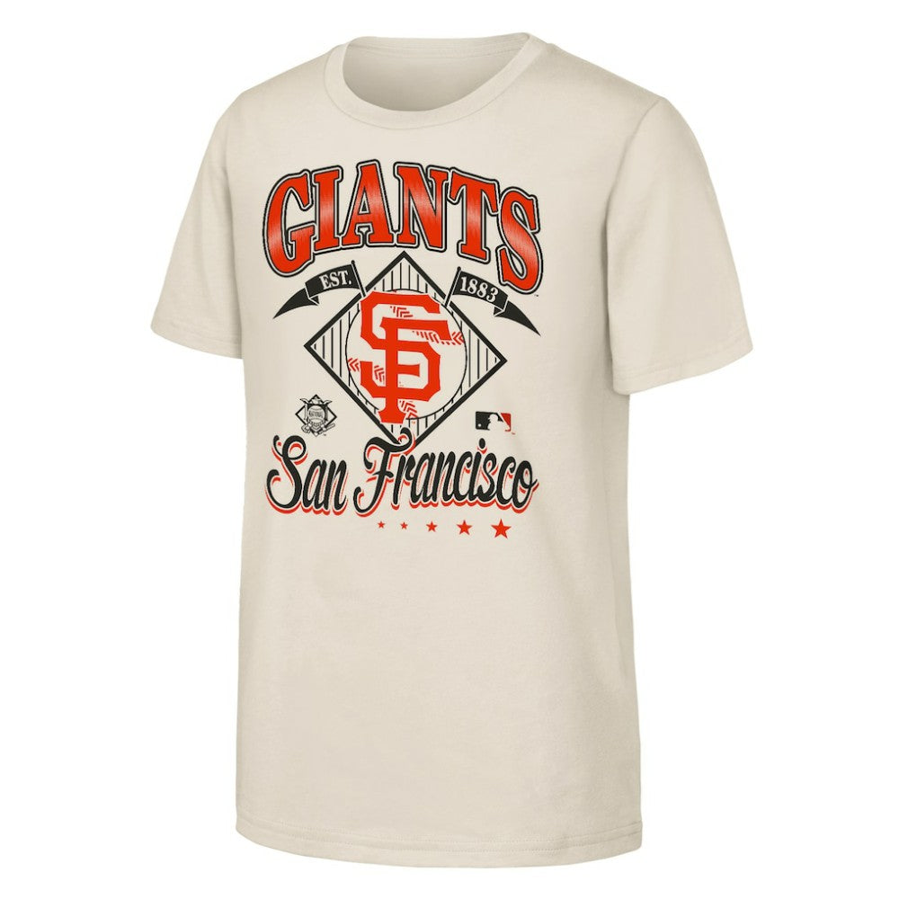 San Francisco Giants Outerstuff Youth Triple Hit T-Shirt - Natural - MLB Lifestyle