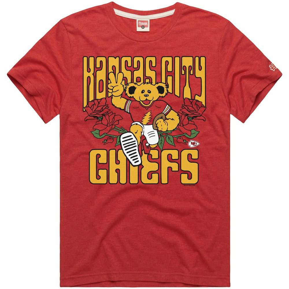 Kansas City Chiefs Homage NFL x Grateful Dead Tri-Blend T-Shirt Red