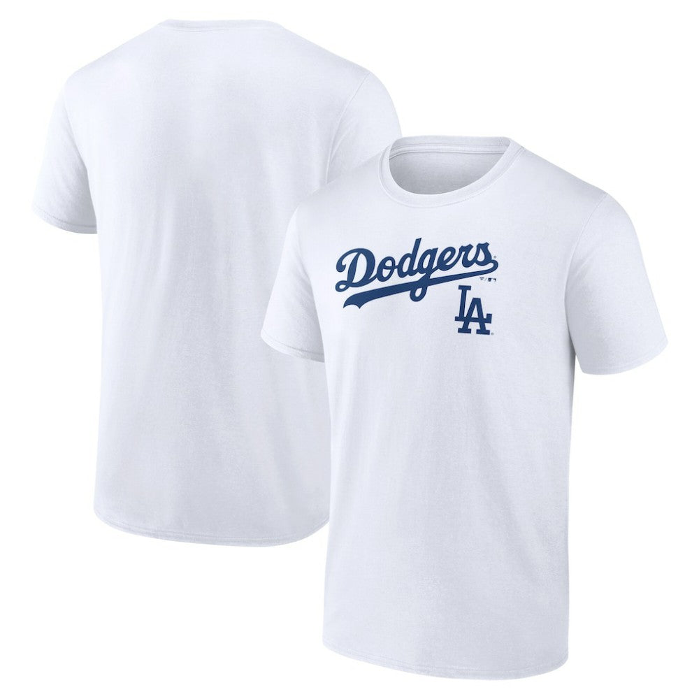 Los Angeles Dodgers Team Lockup T-Shirt - White - MLB Sale