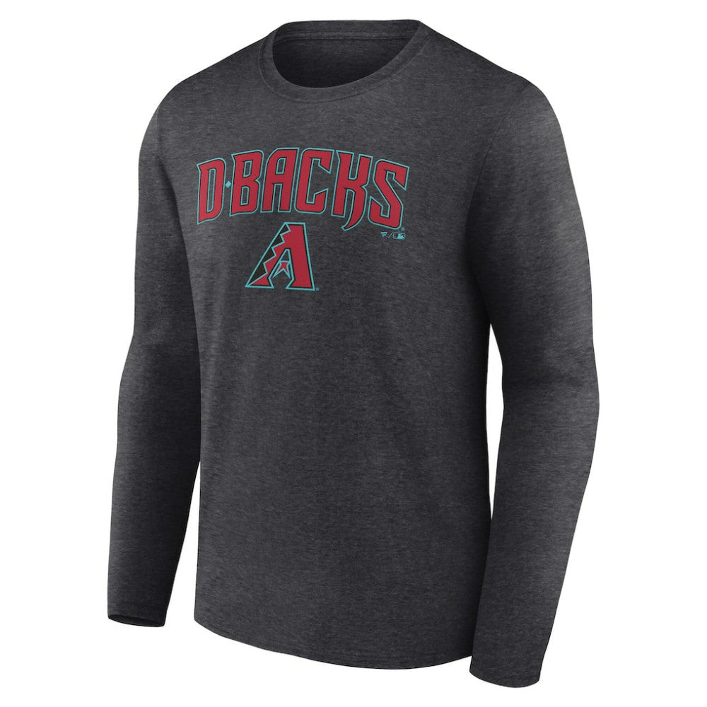 Arizona Diamondbacks Team Lockup Long Sleeve T-Shirt - Charcoal - MLB Discount