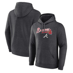 Atlanta Braves Team Lockup Hoodie - Charcoal - MLB Lifestyle