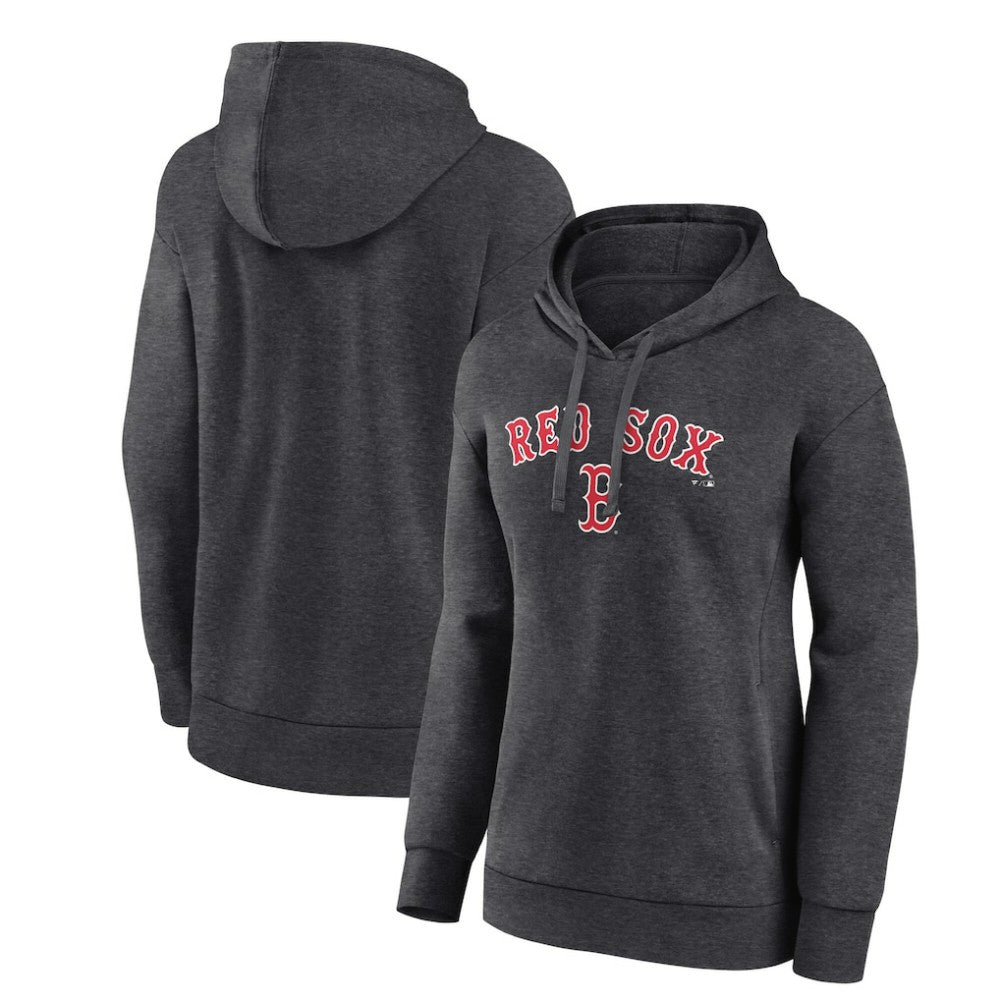 Boston Red Sox Women's Team Lockup Hoodie - Charcoal - MLB on Sale