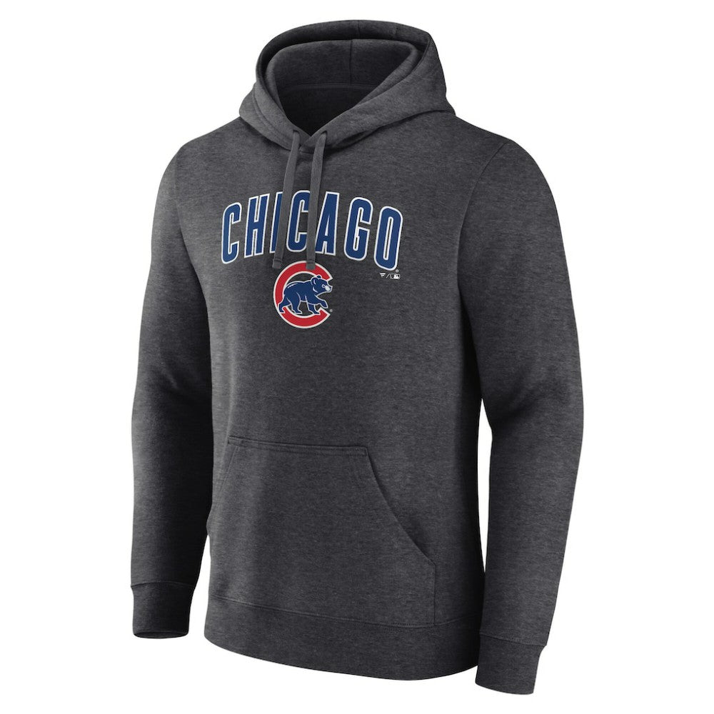 Chicago Cubs Team Lockup Hoodie - Charcoal - MLB Lifestyle
