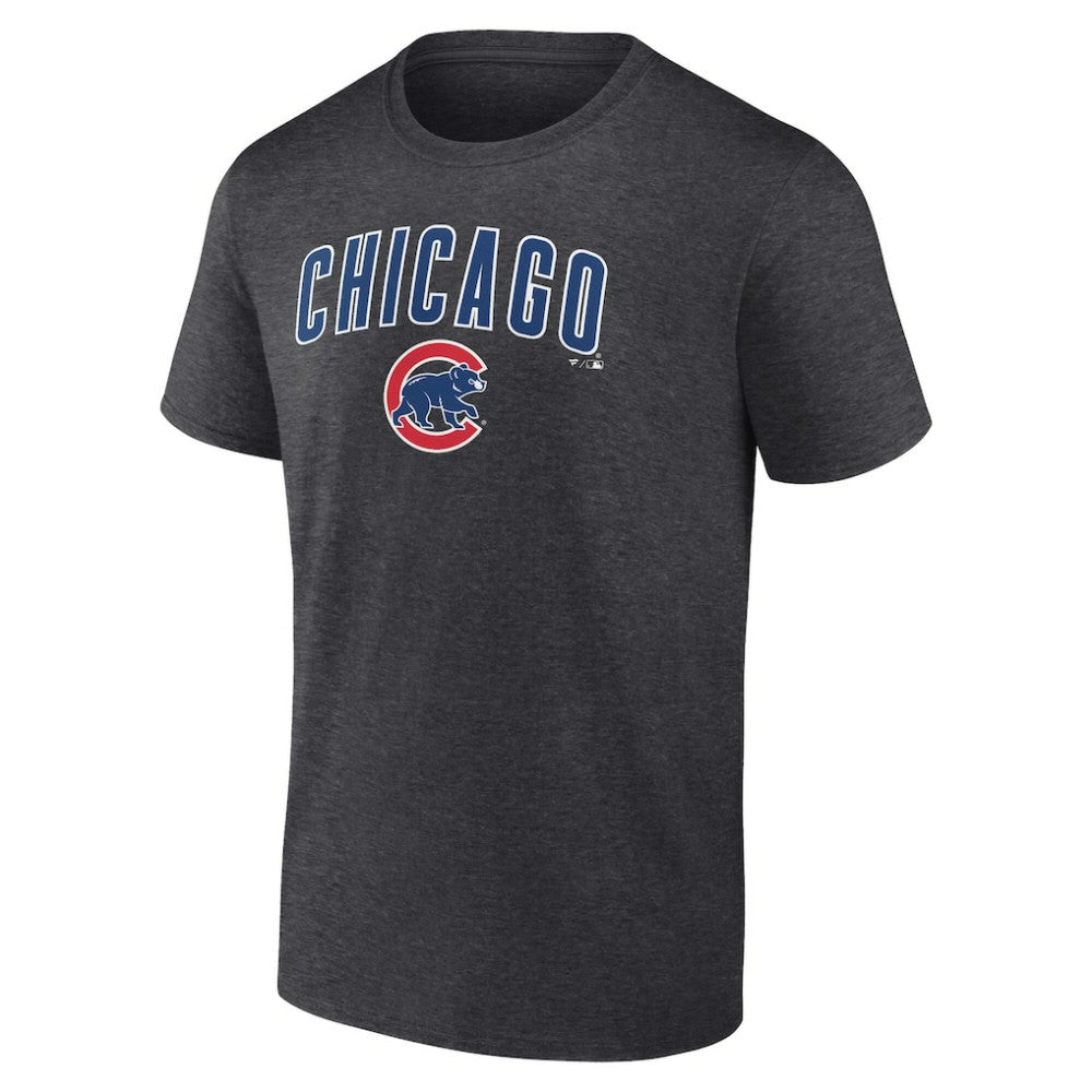 Chicago Cubs Team Lockup T-Shirt - Charcoal - MLB Discount
