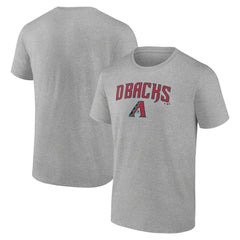 Arizona Diamondbacks Team Lockup T-Shirt - Heather Gray - MLB Discount