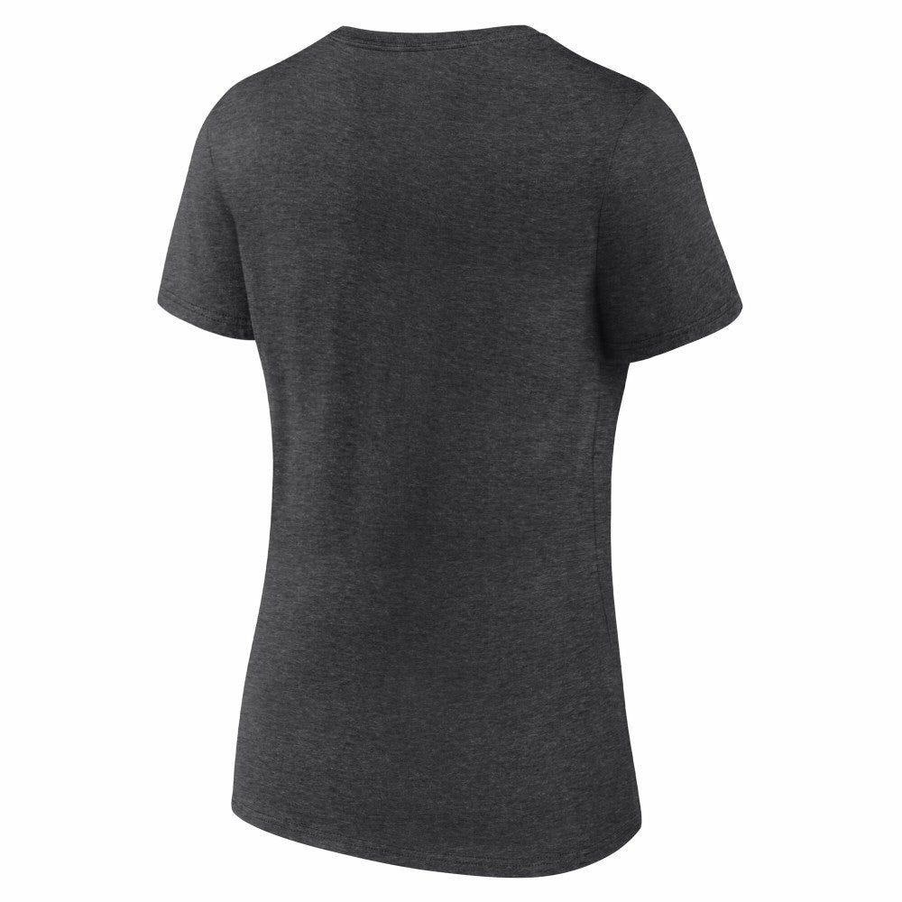 Cincinnati Reds Women's Team Lockup V-Neck T-Shirt - Charcoal - MLB on Sale