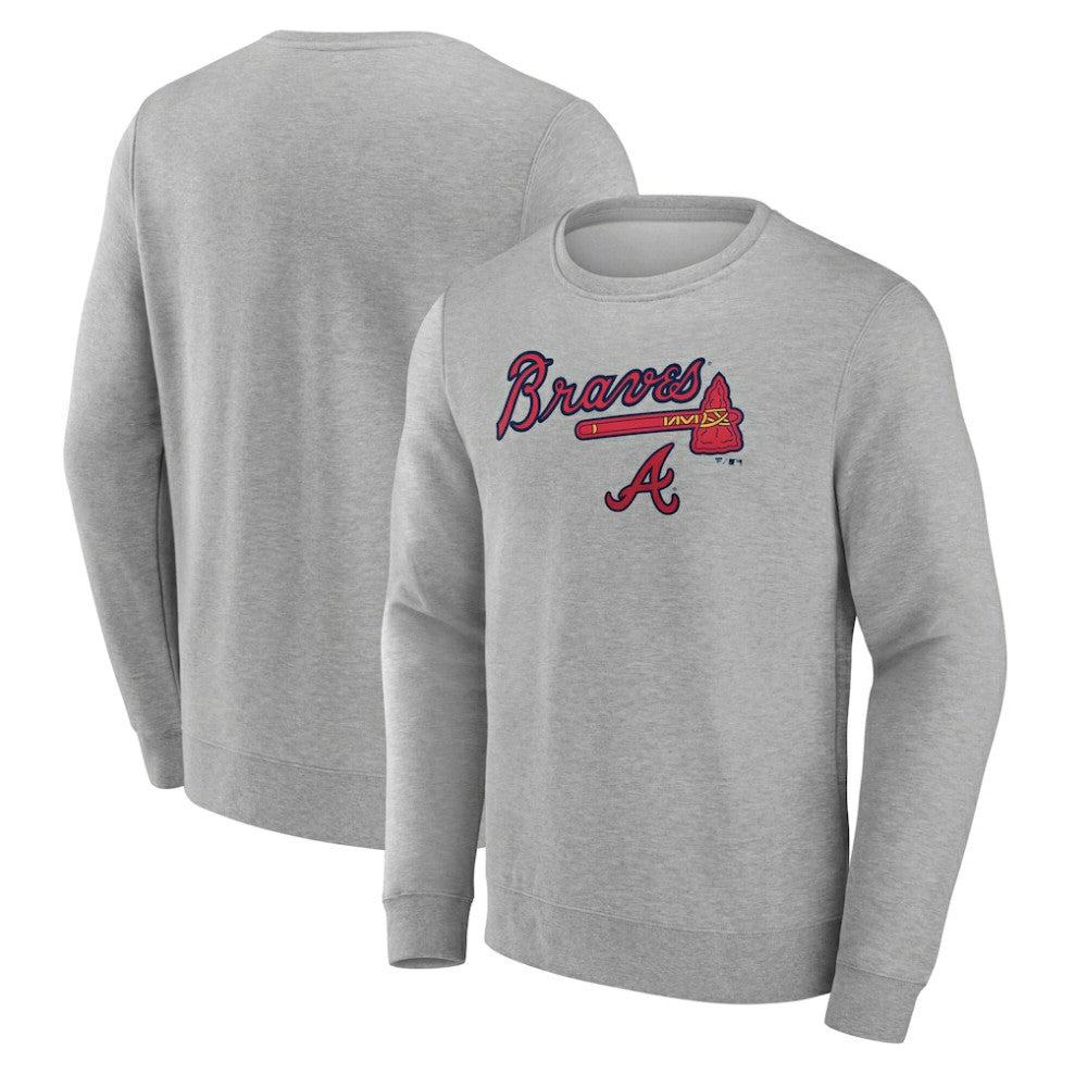 Atlanta Braves Team Lockup Sweatshirt - Gray - MLB Online