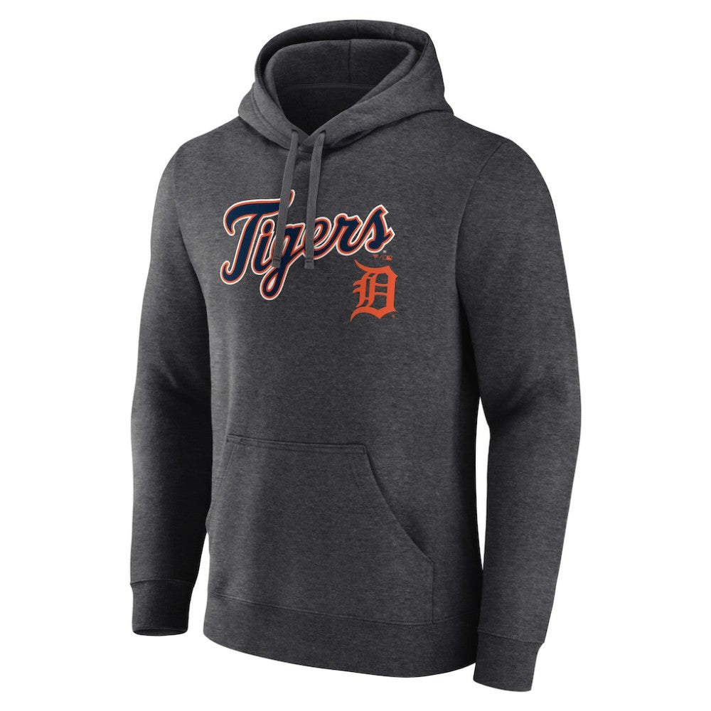 Detroit Tigers Team Lockup Hoodie - Charcoal - MLB Discount