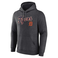 Detroit Tigers Team Lockup Hoodie - Charcoal - MLB Discount