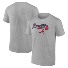 Atlanta Braves Team Lockup T-Shirt - Heather Gray - MLB Sale