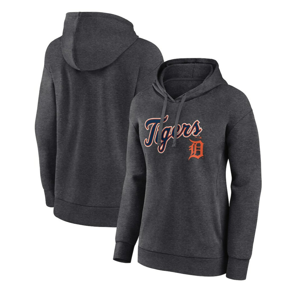 Detroit Tigers Women's Team Lockup Hoodie - Charcoal - MLB Online