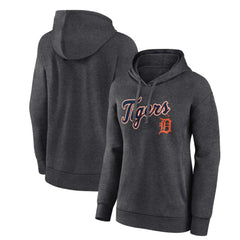 Detroit Tigers Women's Team Lockup Hoodie - Charcoal - MLB Online
