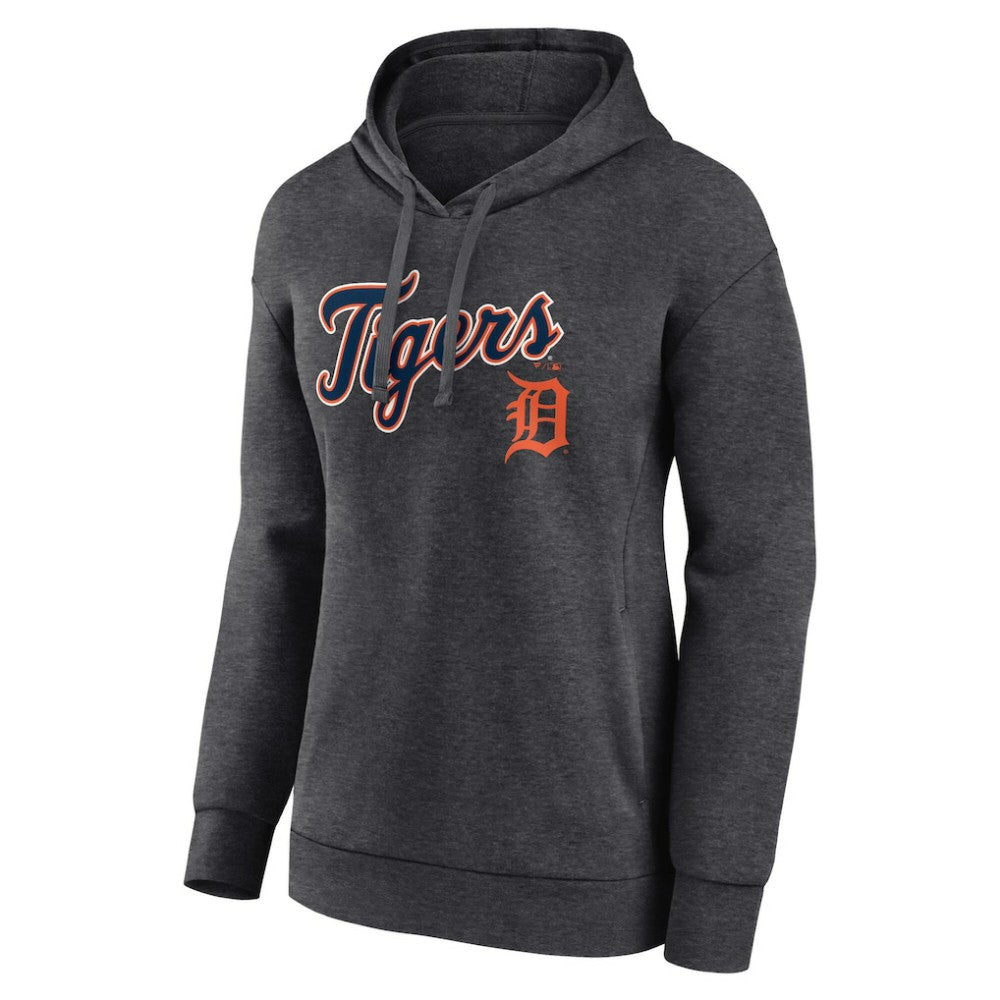 Detroit Tigers Women's Team Lockup Hoodie - Charcoal - MLB Online