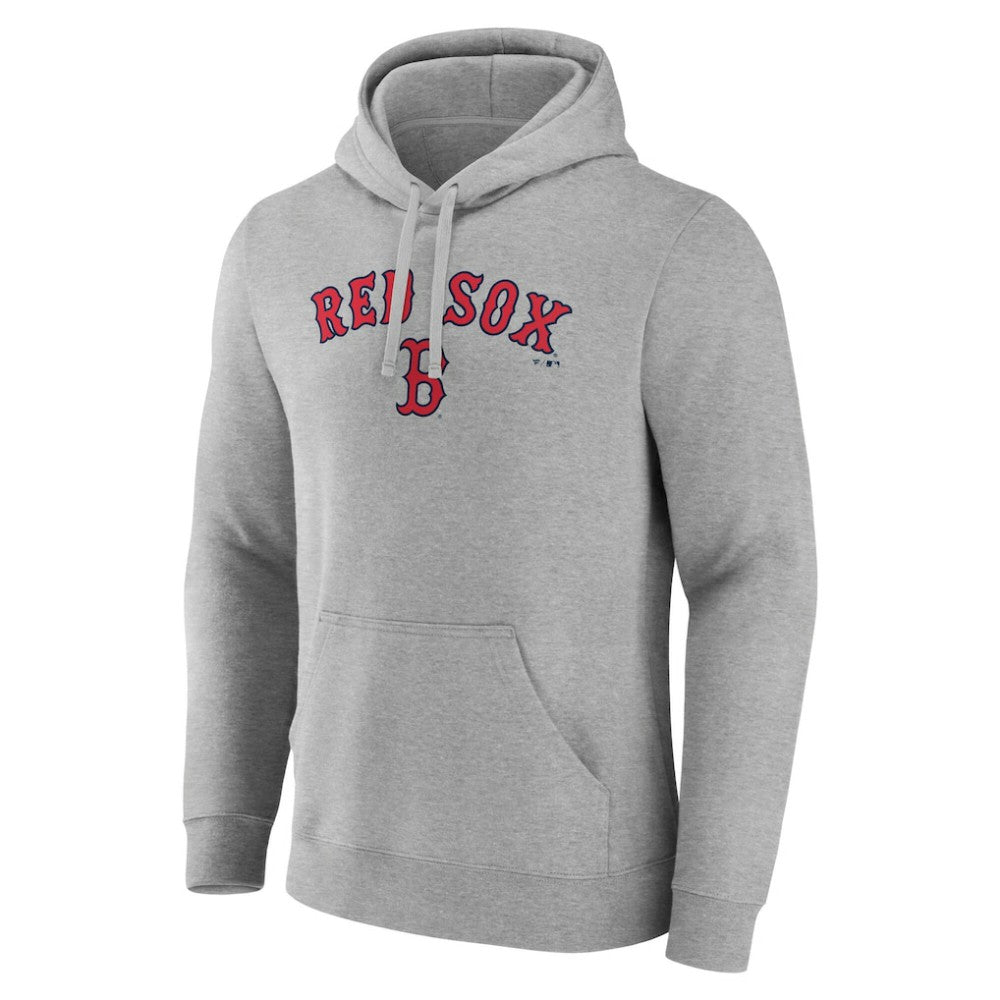 Boston Red Sox Team Lockup Hoodie - Gray - MLB Online