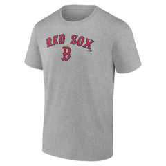 Boston Red Sox Team Lockup T-Shirt - Heather Gray - MLB Lifestyle