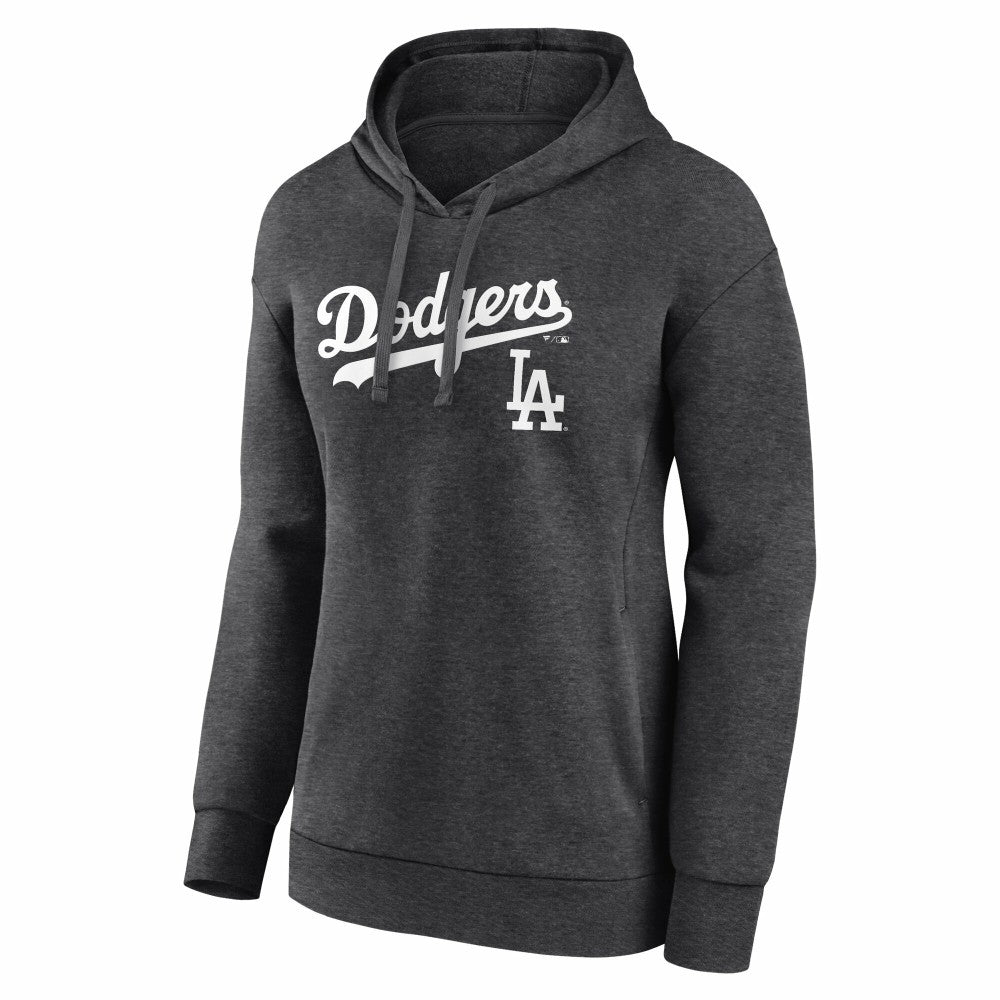 Los Angeles Dodgers Women's Team Lockup Hoodie - Charcoal - MLB Online