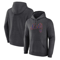 New York Mets Team Lockup Hoodie - Charcoal - MLB Discount