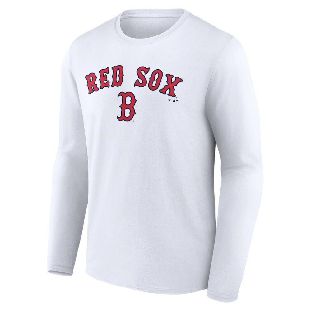 Boston Red Sox Team Lockup Long Sleeve T-Shirt - White - MLB Online