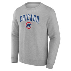 Chicago Cubs Team Lockup Sweatshirt - Gray - MLB Online