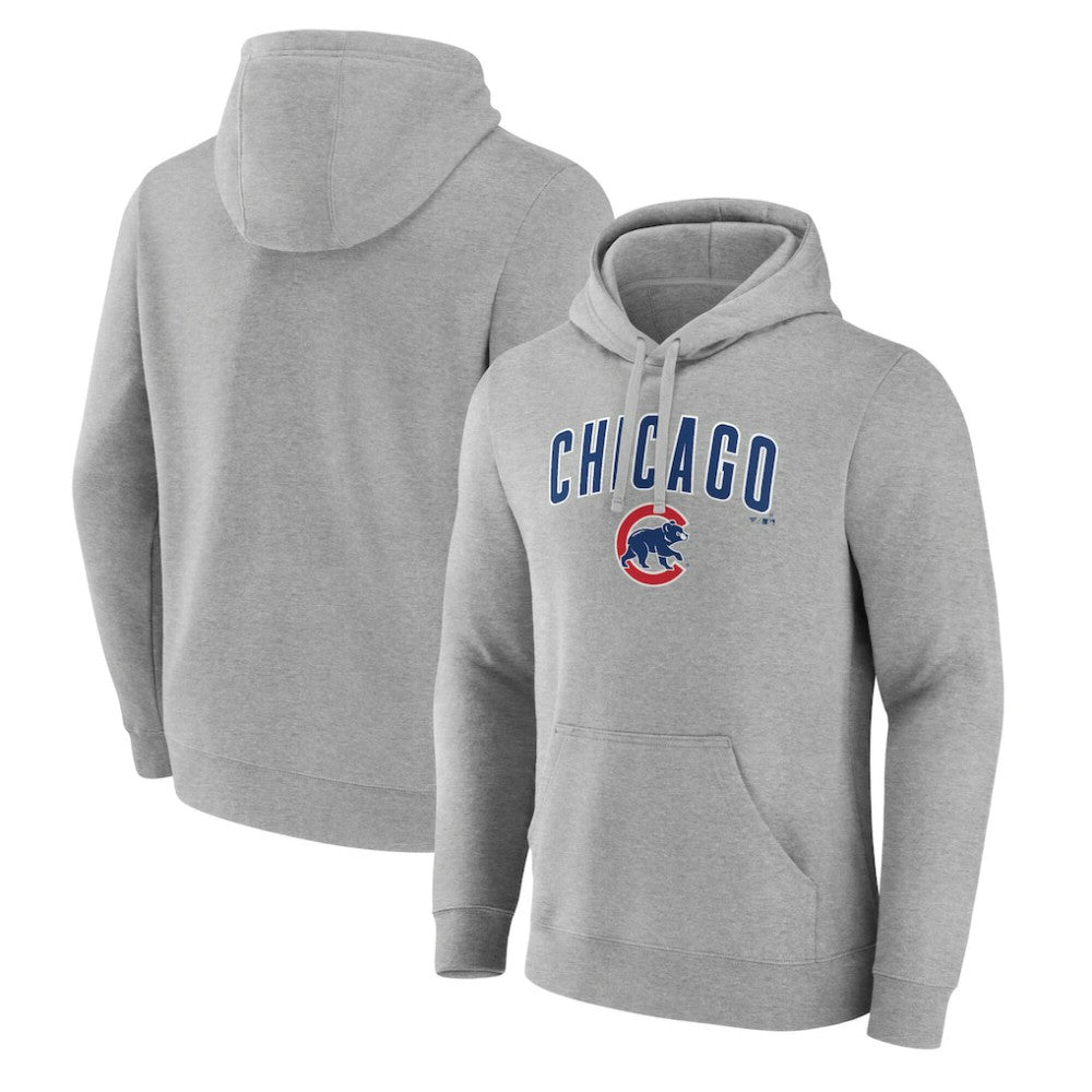Chicago Cubs Team Lockup Hoodie - Gray - MLB on Sale