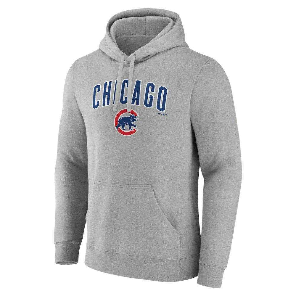 Chicago Cubs Team Lockup Hoodie - Gray - MLB on Sale