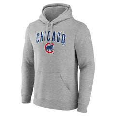 Chicago Cubs Team Lockup Hoodie - Gray - MLB on Sale